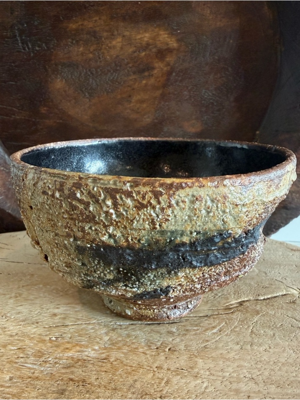 Signed Artisan Matcha Chawan~Organic Wabi-Sabi Studio Pottery Tea Bowl Sculpture